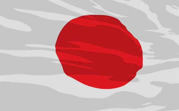 Japán Zászló Grunge Háttér Textúra Vektor Illusztráció — Stock Vector