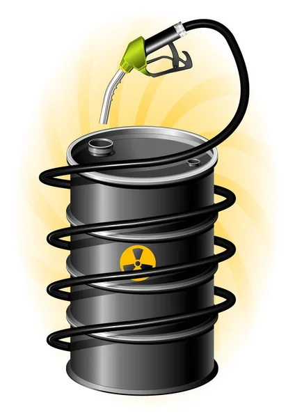 Ilustración Barril Petróleo Aislado Sobre Fondo Blanco — Vector de stock