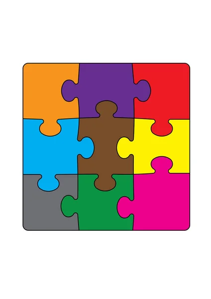 Puzzleteile Icon Vektor Illustration Design — Stockvektor
