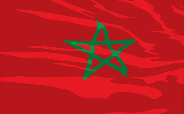 Flagge Marokkos Vektorillustration — Stockvektor