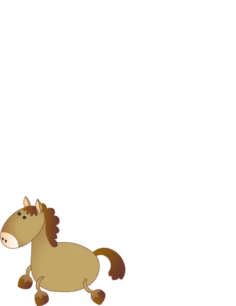 Ikon Kartun Kuda Ilustrasi Vektor - Stok Vektor