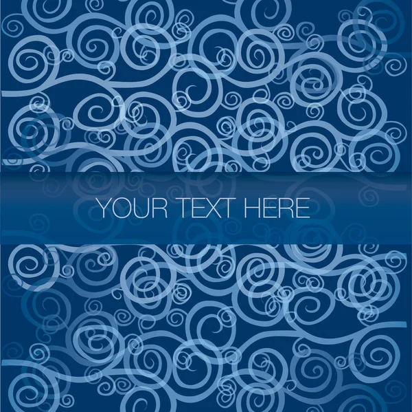 Vector Abstract Background Blue Swirls — Stock Vector