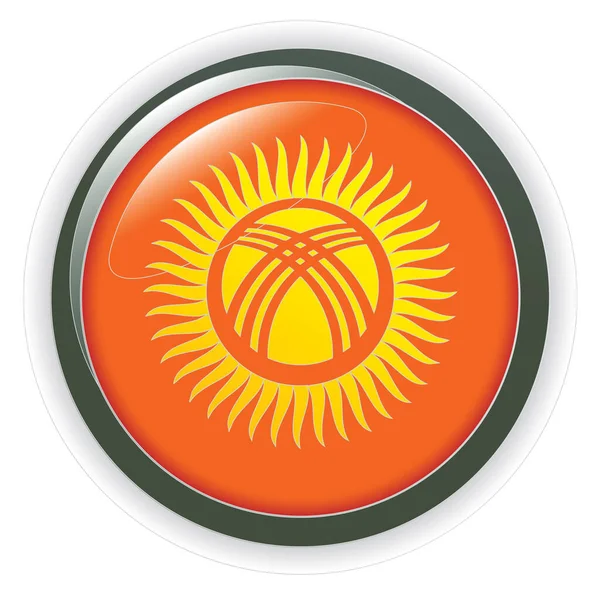 Кругла Іконка Прапор Казахстану — стоковий вектор