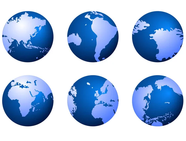 Ensemble Globes — Image vectorielle
