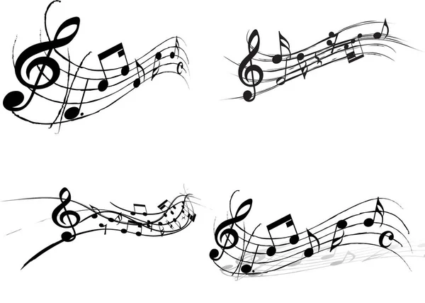Set Music Notes — Stock Vector