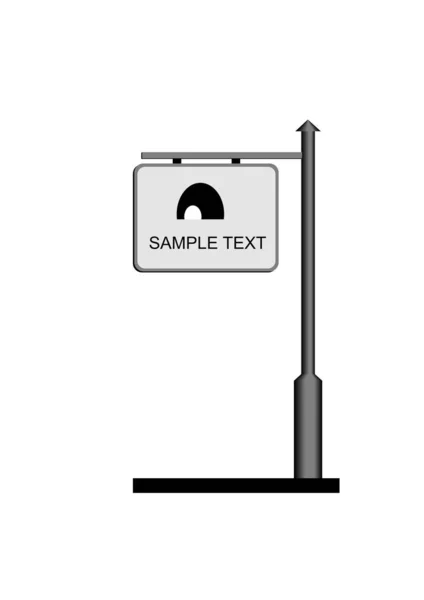Straßenschild Mit Einem Leeren Schild Für Ihren Text — Stockvektor