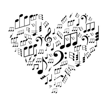 müzik notaları vektör illüstrasyonu  