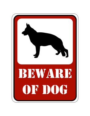 köpek uyarı işareti vektör çizimi.