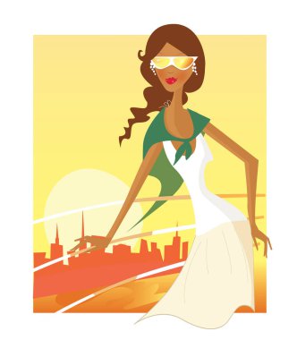 Kız güzel bir yazlık elbise 