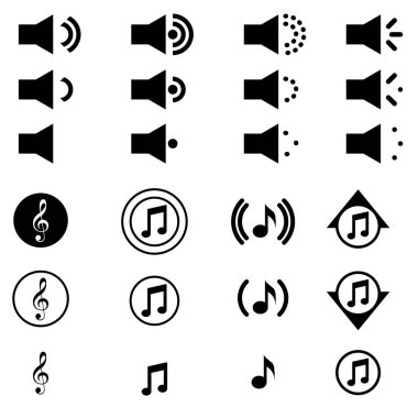 Müzik düğmeleri Icon Set