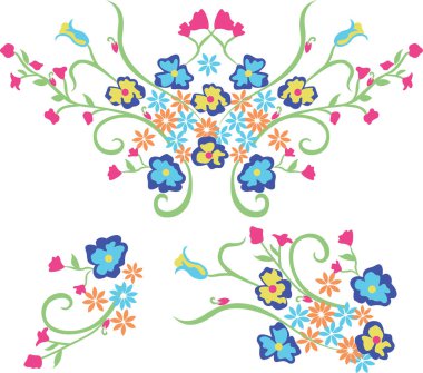 Çiçekler arka plan vektör çizim 