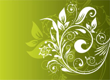 Çiçek süsü ile soyut bir arkaplan. vektör illüstrasyonu.