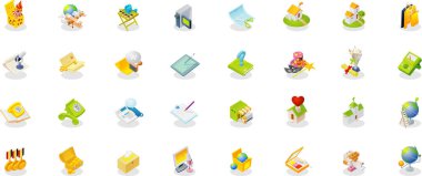 Web simgeler, vektör çizim set 