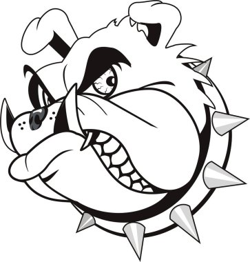 Angry Dog vektör illüstrasyon 