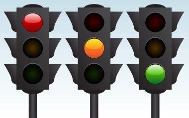 traffic lights set vector illustration  clipart