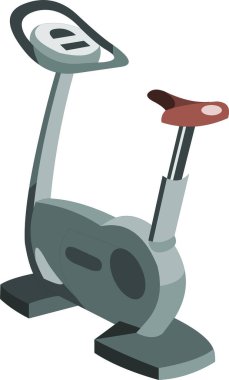 Bir egzersiz bisikletinin çizgi film görüntüsü