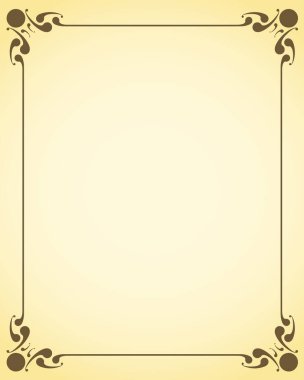 Klasik vektör çerçevesi. Davetiyeler ve kartlar için tasarım ögesi. vektör.