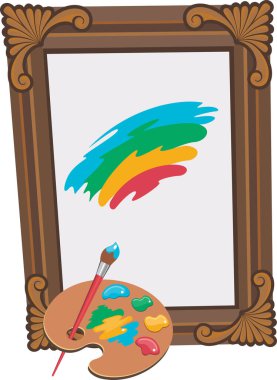 illustration of the picture  frame , painting  clipart