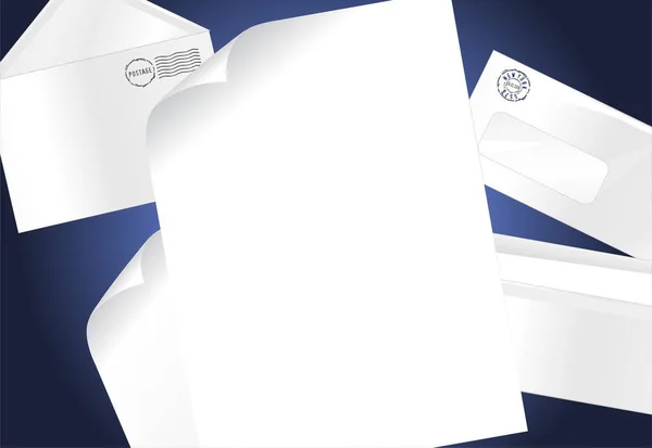 Envelopes Letters Vector Design — Stock Vector