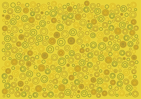 Abstrakte Gelbe Hintergrund Mit Bunten Kreisen — Stockvektor