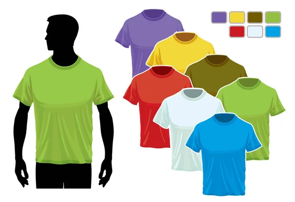 Conjunto Design Modelo Camisa —  Vetores de Stock