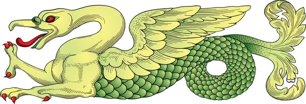 Dragón Forma Serpiente — Archivo Imágenes Vectoriales