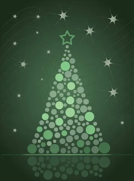 绿色的圣诞树矢量图 — 图库矢量图片
