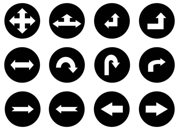 Conjunto Iconos Web Simples Tal Como Dirección Izquierda Dirección Derecha — Archivo Imágenes Vectoriales