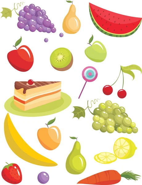 水果和浆果 — 图库矢量图片