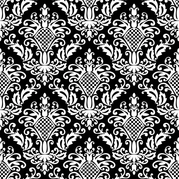 Seamless Black White Pattern — Stock Vector