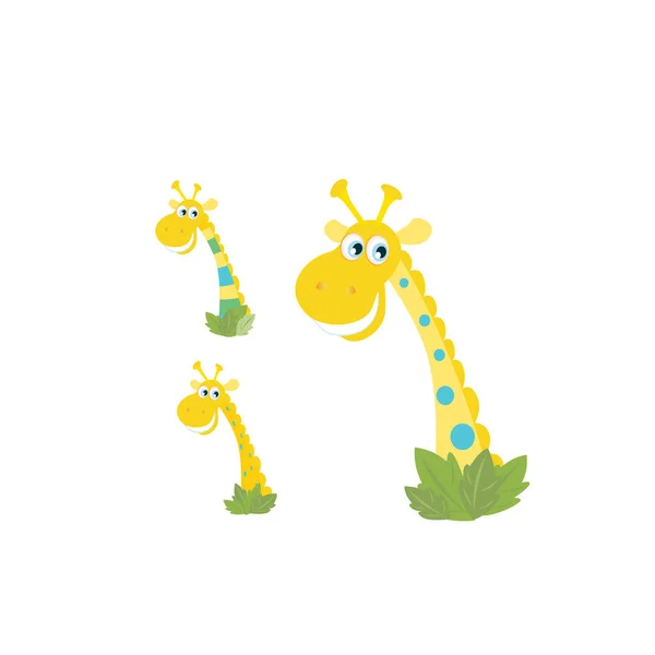 Wektor Kreskówka Śmieszne Żyrafa Zabawnym Zwierzęciem — Wektor stockowy