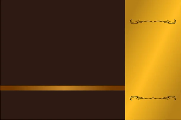 Een Gouden Bruine Achtergrond Met Een Lint — Stockvector