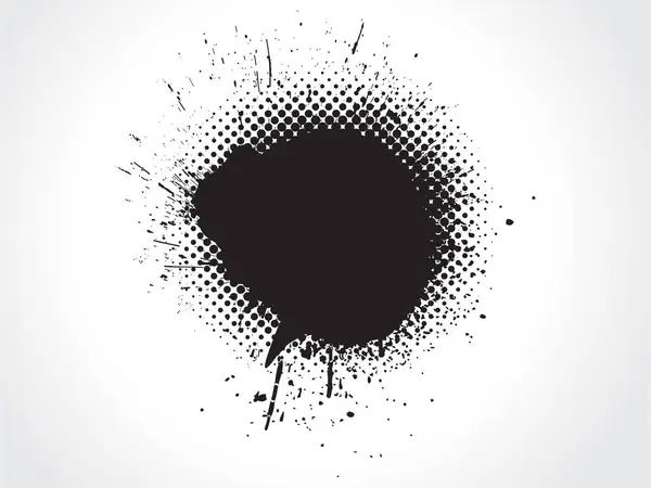 Ein Schwarz Weißer Grunge Splatter — Stockvektor