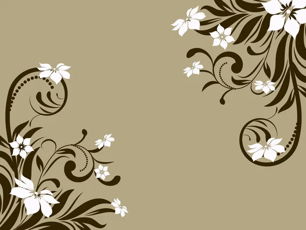 Motif Fleurs Vectorielles Sur Fond Pastel — Image vectorielle