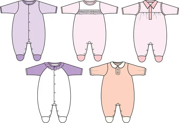 Babykleding Vector Illustratie — Stockvector