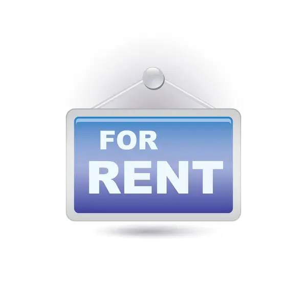 Rent House Sign Isolated White — Stock Vector