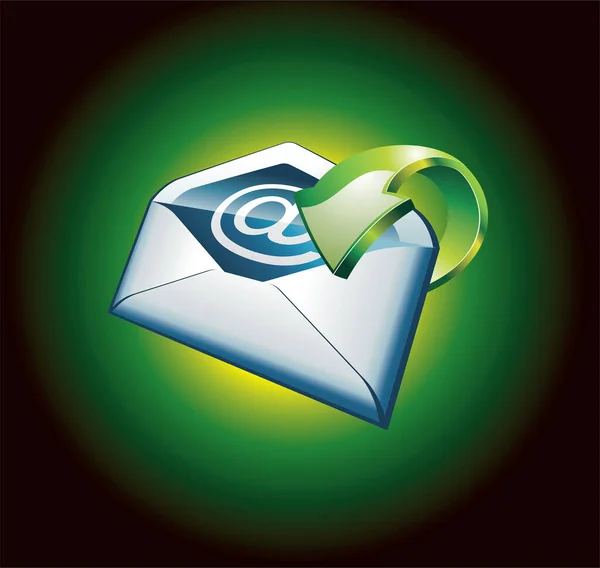 Mail Symbool Met Envelop — Stockvector