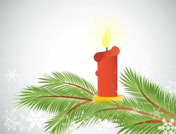 圣诞树上的蜡烛 — 图库矢量图片