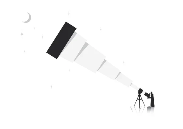 Großes Teleskop Symbol Vektor — Stockvektor