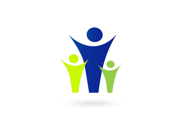 Famille Soins Logo Vectoriel Icône Illustration Design — Image vectorielle