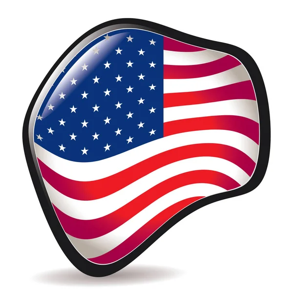 Vektor Enhetlig Flagga Usa — Stock vektor