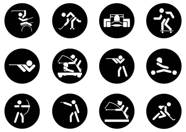 Vector Set Sports Games Icons — Stock Vector