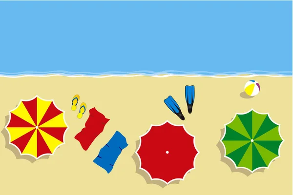 Beach Background Vector Illustration — Stock Vector