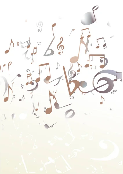 Музичні Ноти Білому Тлі — стоковий вектор