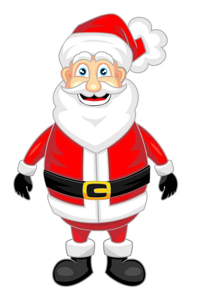Glückliche Weihnachtsmann Cartoon Figur Illustration — Stockvektor