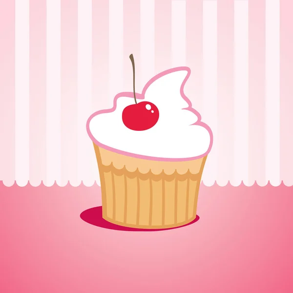 Finom Cupcake Design Vektor Illusztráció — Stock Vector