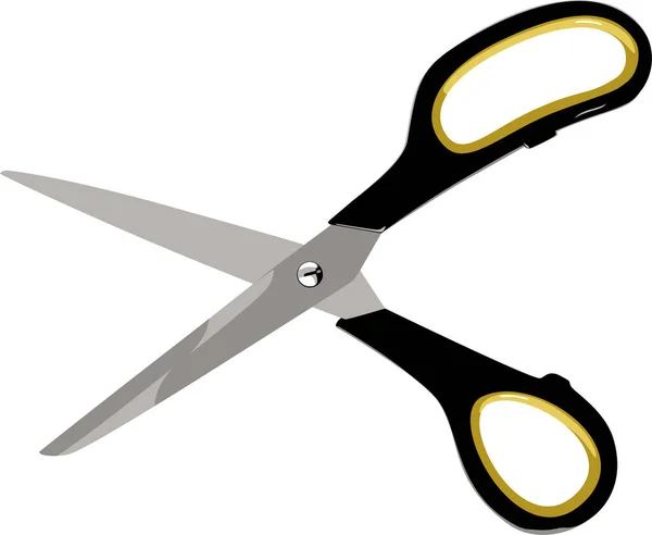 Scissors Cut White Background — Stock Vector