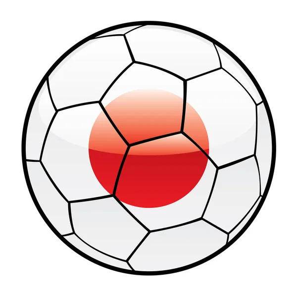 Coupe Monde Football Avec Drapeau Japon — Image vectorielle