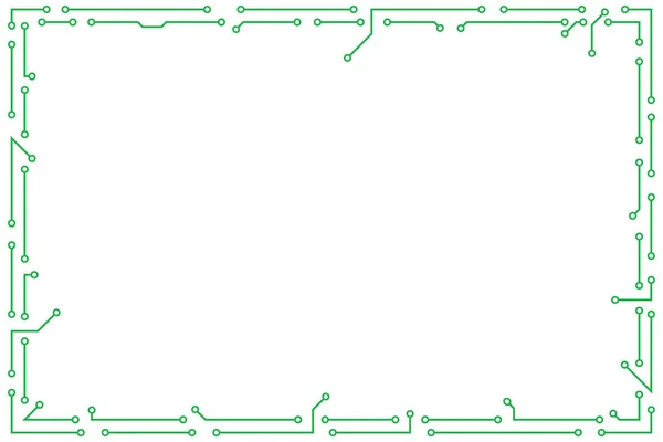 Зеленая Рамка Линиями Точками — стоковый вектор