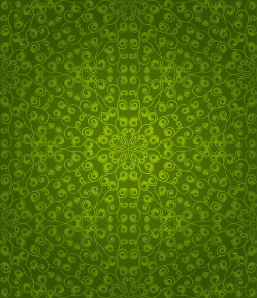 绿色背景 无缝抽象装饰品 — 图库矢量图片